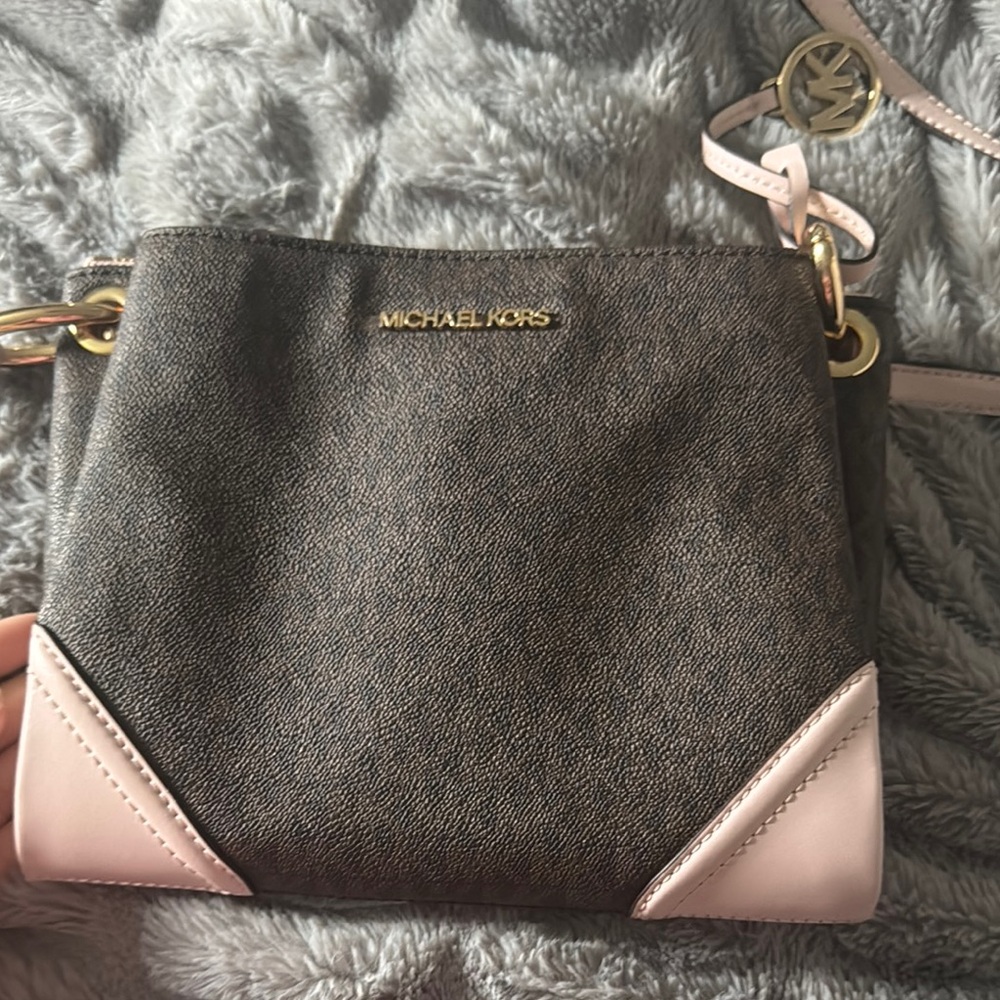 Michael Kors Brown and Pink Women's Bag